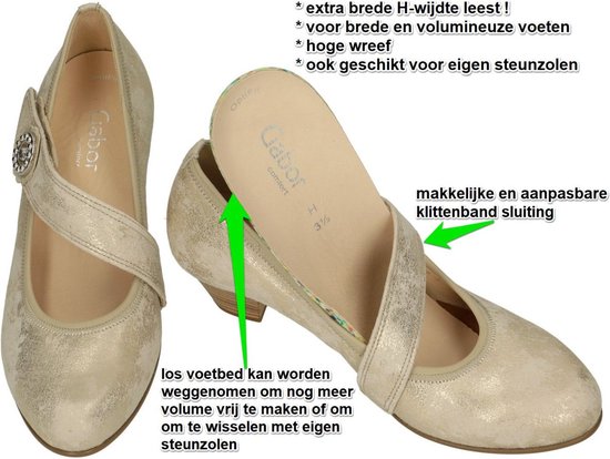Gabor - Femme - or - escarpins et chaussures à talons - taille 42 | bol.com