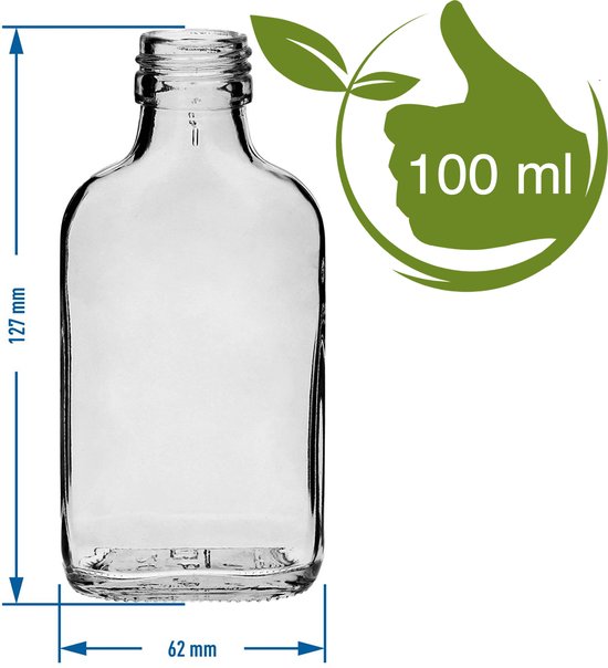 Bouteilles en verre "Drupke" 100ml (10 pièces) - Bouteille à liqueur -  Flasque | bol