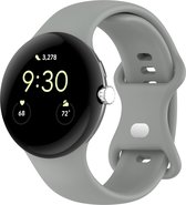 Bandje Voor Google Pixel - Watch Sport Band - Grijs - Maat: SM - Horlogebandje, Armband