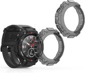 kwmobile 2x Fitness Tracker Case pour Huami Amazfit T- Rex / T- Rex Pro - Coque en Silicone pour Montre de Sport Noir