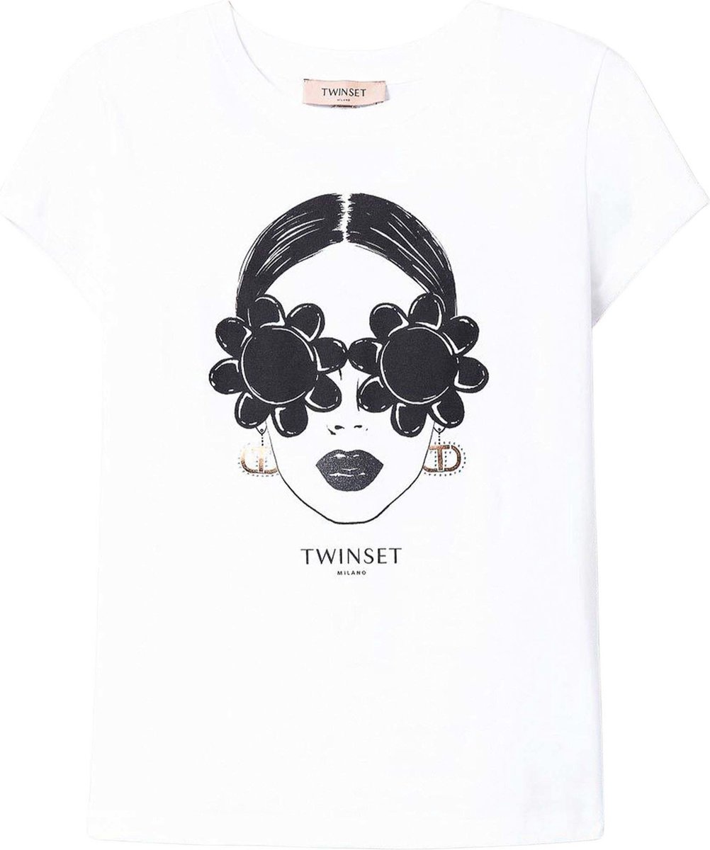 Twinset Dames T-Shirt Wit maat S
