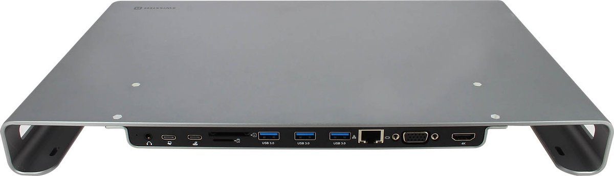 Hub USB-C Macbook/Laptop 10 in 1 Geïntegreerd Dock Swissten Zilver