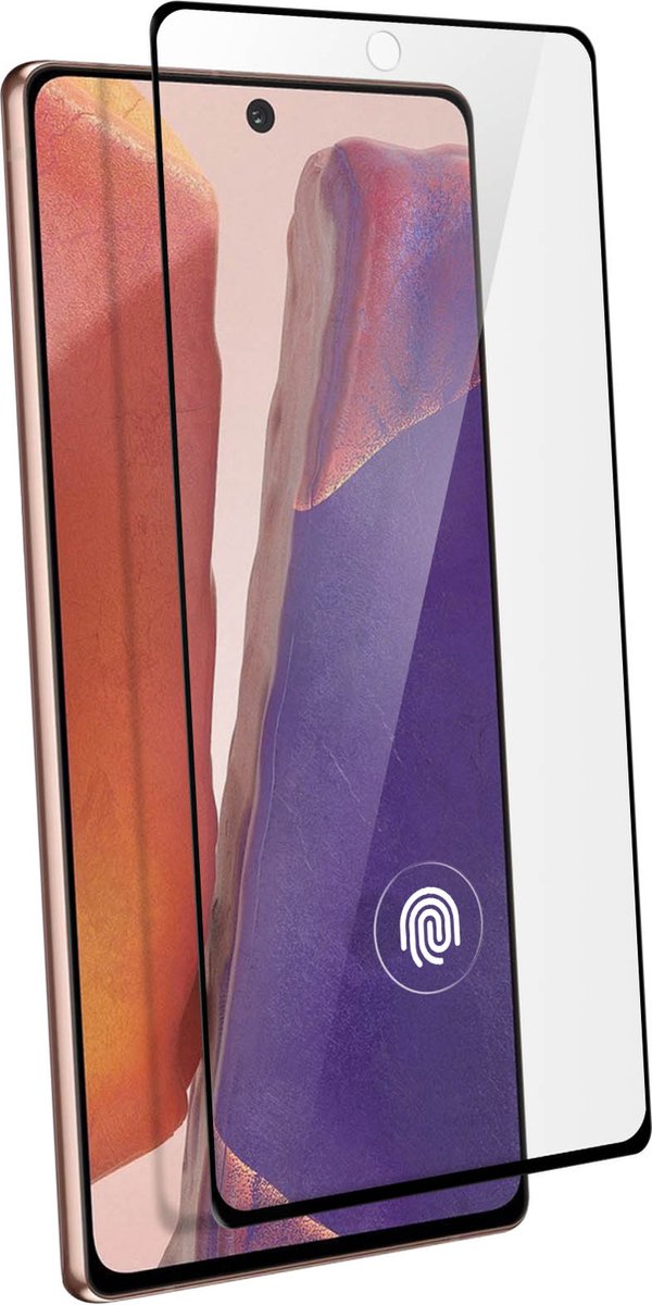 Akashi, Screenprotector Geschikt voor Samsung Galaxy Note 20 van Gehard Glas 9H 2.5D met Contour, Transparant zwart