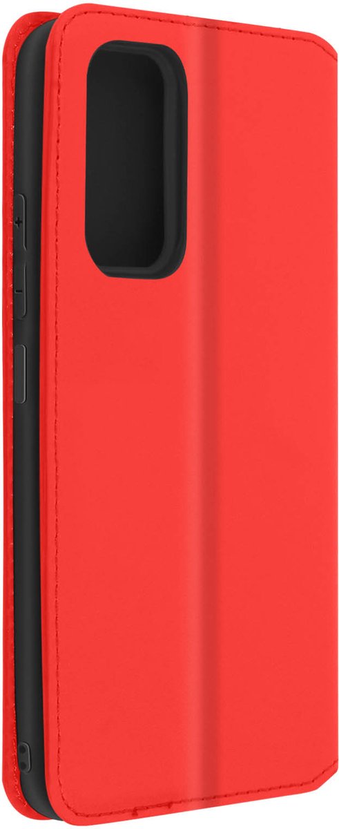 Hoes Geschikt voor Samsung Galaxy A72 klep portefeuille, video standaard rood