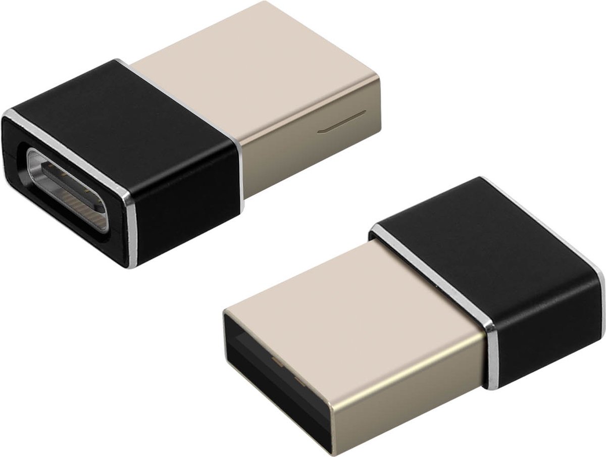4smarts USB-A naar USB-C Converter/Adapter Zwart
