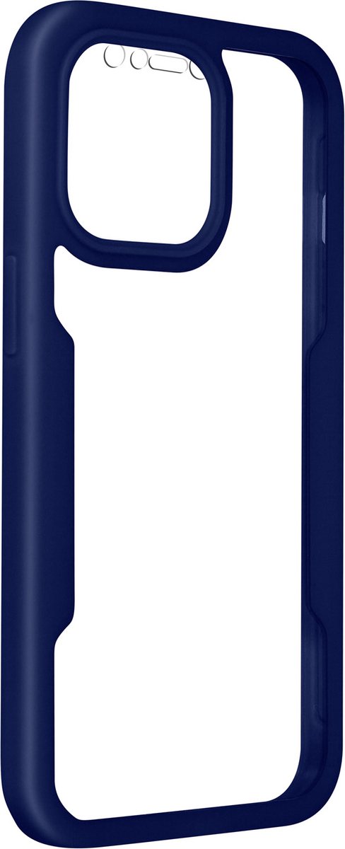 Avizar Hoesje Geschikt voor iPhone 13 Mini Plexiglas Full Body Versterkte Hoeken, Blauw