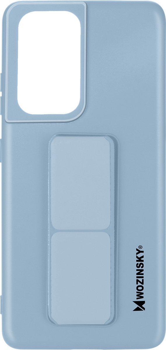 Wozinsky vouwbare magnetische steun Samsung Galaxy S21 Ultra silicone hoes blauw