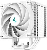 DeepCool AK500 WH 5x Heat Pipe White Single Tower CPU Air Cooler, 1x FK120 120mm FDB Bearing PWM High Performance Fan, Intel: LGA2066/2011-v3/2011/1700/1200/1151/1150/1155 AMD: AM5/AM4, L.S.P Cable, Easy Install, 240W TDP