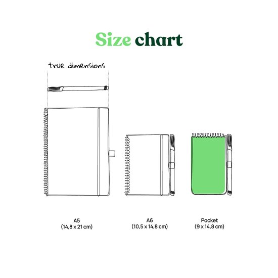 Cahier Effaçable Bambook Pocket - Hardcover - Avec 1 feutre gratuit