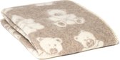 WOOOL® | Wollen Babydeken | LITTLE BEAR (Beige) | 130x90cm | Kinderdeken | 88% Nieuw-Zeelandse Wol - 12% Katoen | Dekentje