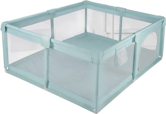 Babybox, Veiligheidshek Voor Kinderbox, Ecologische Plastic Babybox Plastic Beschermrooster Met Deur 10 Panelen Grijs