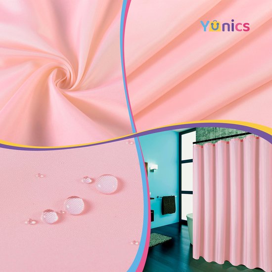 YUNICS® Douchegordijn Douchegordijnen Inclusief Ringen Anti
