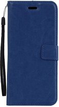 Hoesje Geschikt voor iPhone 8 Hoes Bookcase Flipcase Book Cover - Hoes Geschikt voor iPhone 8 Hoesje Book Case - Donkerblauw