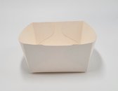 Plateau à frites 102x70x38 karton 50 pièces - Wit - écologique - durable - boîte en carton - plateau à frites