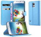 Cadorabo Hoesje voor Samsung Galaxy S5 / S5 NEO in PASTEL BLAUW - Beschermhoes met magnetische sluiting, standfunctie en kaartvakje Book Case Cover Etui