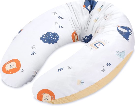 ONTYZZ Opblaasbaar Zijslaapkussen - Lichaamskussen Voor Volwassenen En Kinderen, 90 X 20 Cm
