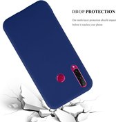 Cadorabo Hoesje geschikt voor Honor 10i / 20i / 20 LITE / Huawei Enjoy 9S in CANDY DONKER BLAUW - Beschermhoes gemaakt van flexibel TPU silicone Case Cover