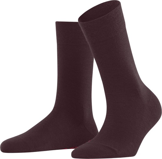 FALKE Sensitive Berlin damessokken - donkerrood (barolo) - Maat: 39-42