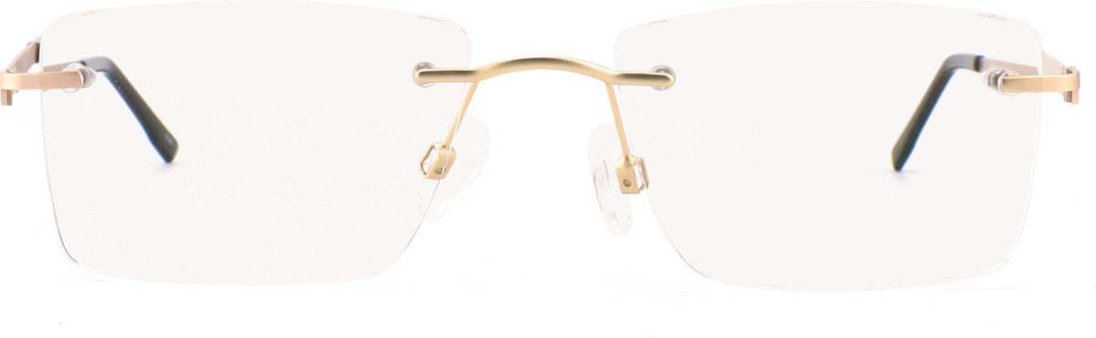 Oculaire Premium | Aarhus| Goud | Min-bril | -2,50 | Inclusief brillenkoker en microvezel doek | Geen Leesbril! |