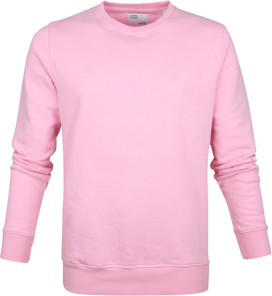 Colorful Standard - Sweater Pastel Roze - Heren - Maat M - Regular-fit