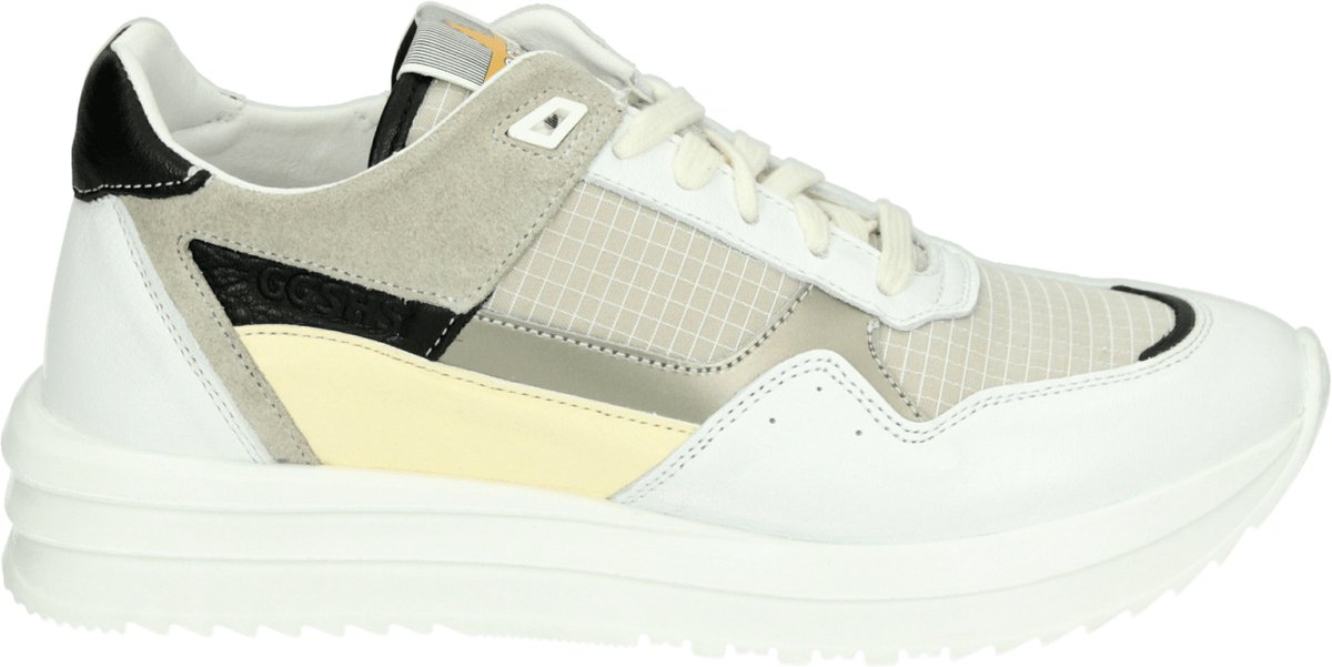 Giga Shoes G4081 - MeisjesLage schoenenKindersneakers - Kleur: Wit/beige - Maat: 39