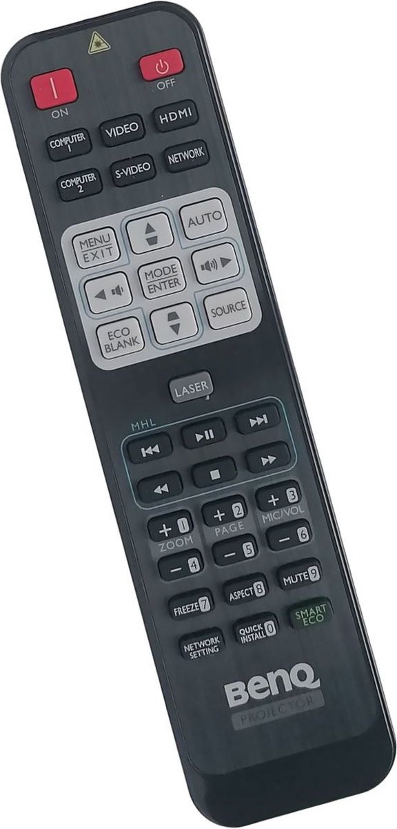 Afstandsbediening geschikt voor de BENQ MH856UST beamer, vervangt 5J.JAD06.001 / RCS011