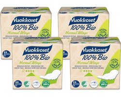 Vuokkoset Maandverband Normal Wings Bio - 48 stuks