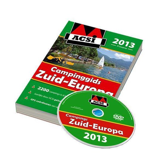 Cover van het boek 'ACSI Campinggids Zuid-Europa  / 2013 + DVD'