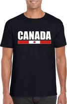 Zwart Canada supporter t-shirt voor heren L