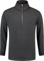 Tricorp Sweater ritskraag - Casual - 301010 - Antracietgrijs - maat 7XL