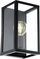 EGLO Charterhouse Wandlamp - E27 - 28 cm - Zwart