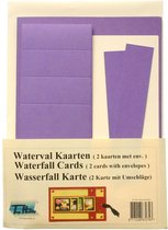 Waterval Kaarten - Paars - 12 Stuks met envelop - Maak mooie kaarten voor elke gelegenheid