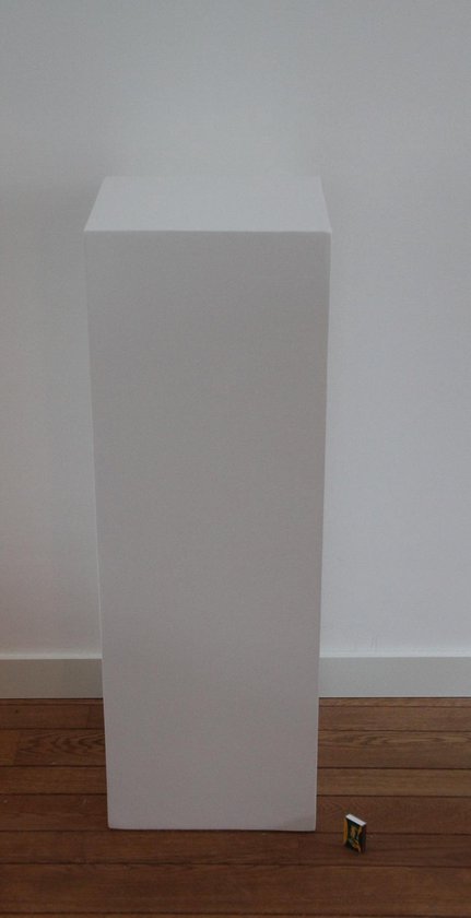 veronderstellen Misleidend horizon Zuil/sokkel/pilaar fiberstone hoogglans wit 34x34x100 cm, voor binnen en  buiten | bol.com