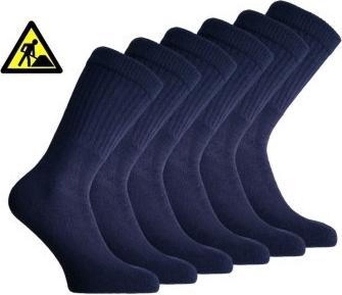 6 paar Bonanza werksokken - Light - Basic - Marine - Maat 39-42