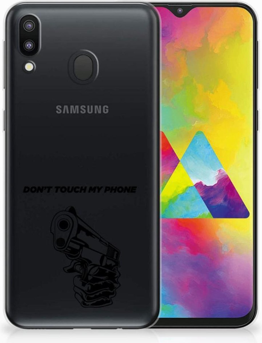 Samsung Galaxy M20 (Power) Silicone-hoesje Gun Don't Touch My Phone
