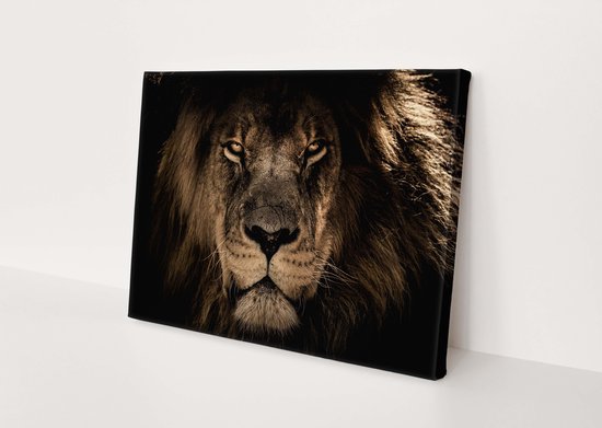 Schilderij - Canvasdoek Leeuw Lion Aan De Muur Natuur - Multicolor - 60 X 90 Cm Canvasdoek Leeuw | Lion | Wanddecoratie | 90 Cm X 60 Cm | Schilderij | Aan De Muur | Dieren | Natuur - Merkloos