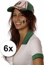 6 Mexicaanse vlag tattoo stickers