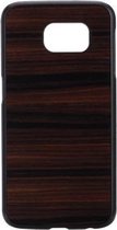 Man & Wood Back Case Echt Hout - Geschikt voor Samsung Galaxy S6 - Ebony