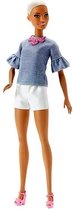 Barbie Fashionista Tienerpop Buzz-cut En Witte Shorts 33 Cm