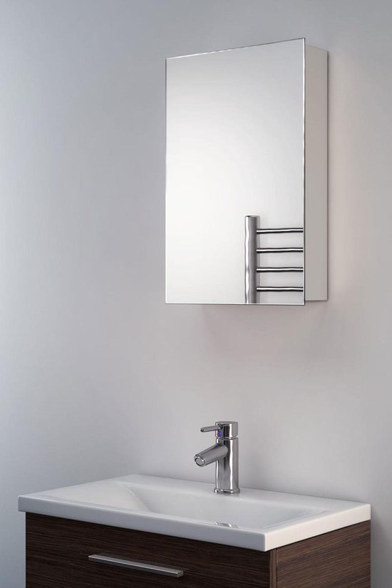 Samenpersen Onmiddellijk Trojaanse paard Aluminium badkamer spiegelkast 40x60 cm | bol.com