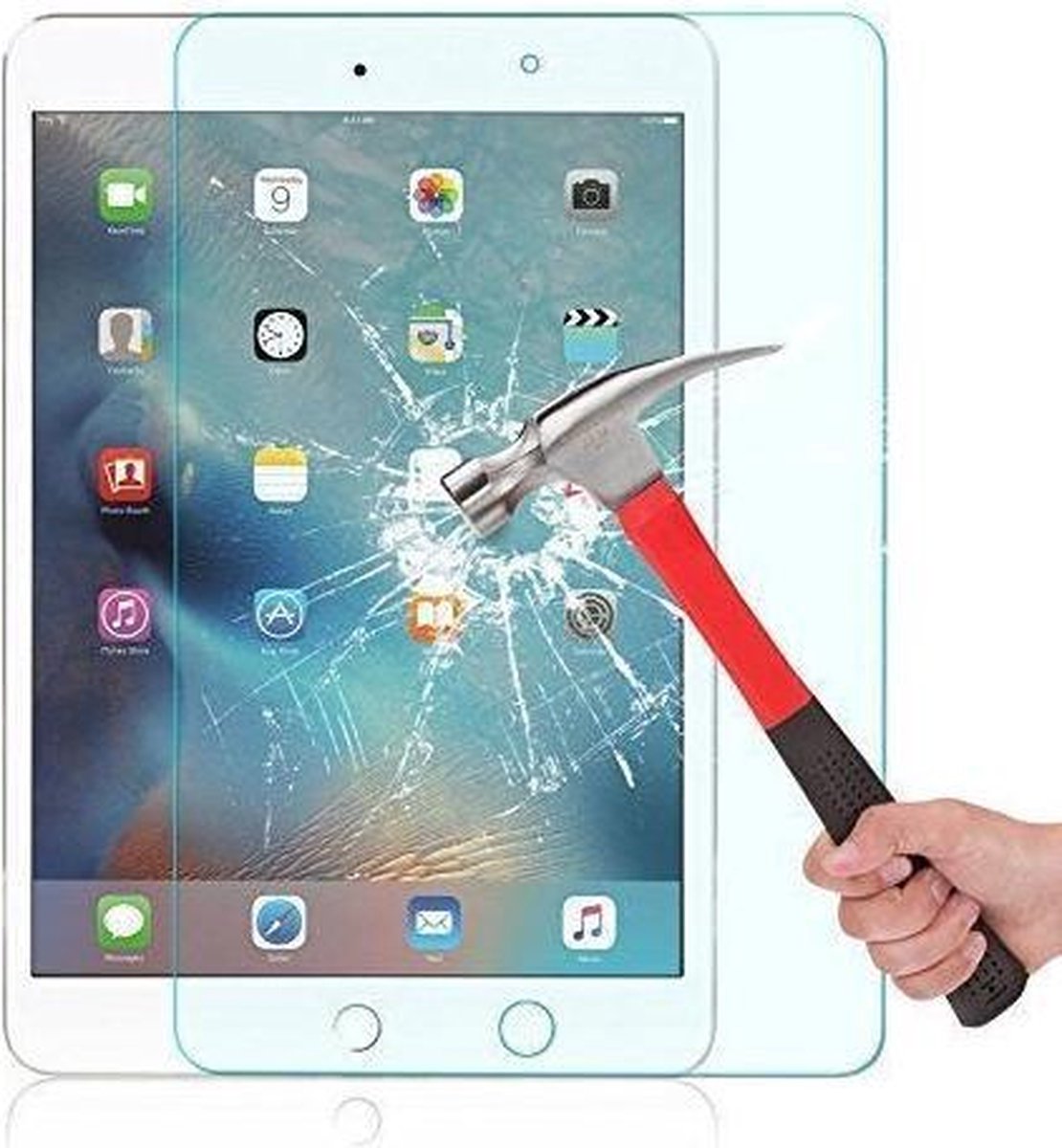 Xssive Glazen Screenprotector voor Apple iPad Air / Air 2 / Pro 9,7 inch - Tempered Glass