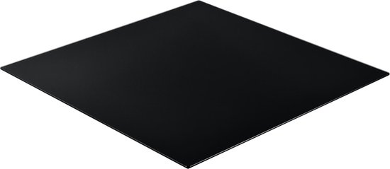 Glasplaat ESG veiligheidsglas 6 mm voor tafels 80x80 cm zwart | bol.com