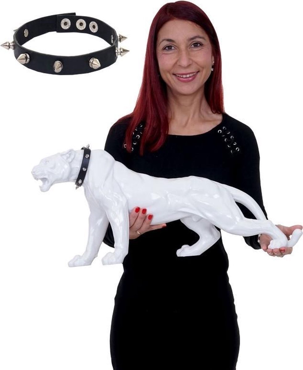 Panter - Luipaard 59 cm Wit