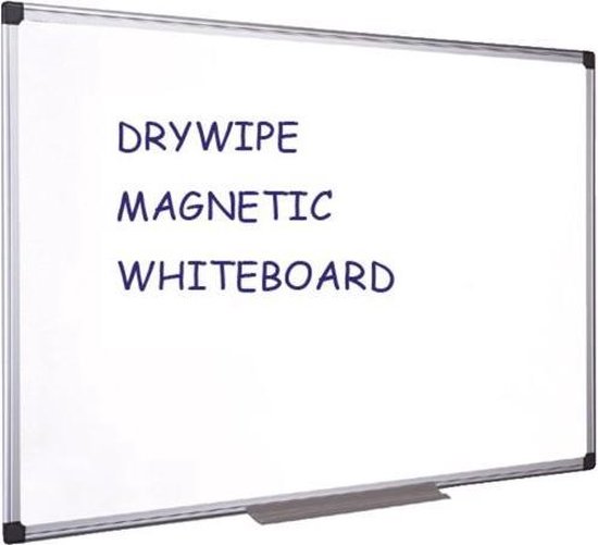 Quantore whiteboard magnetisch - 60 x90 cm - Gelakt staal - Met afleggoot