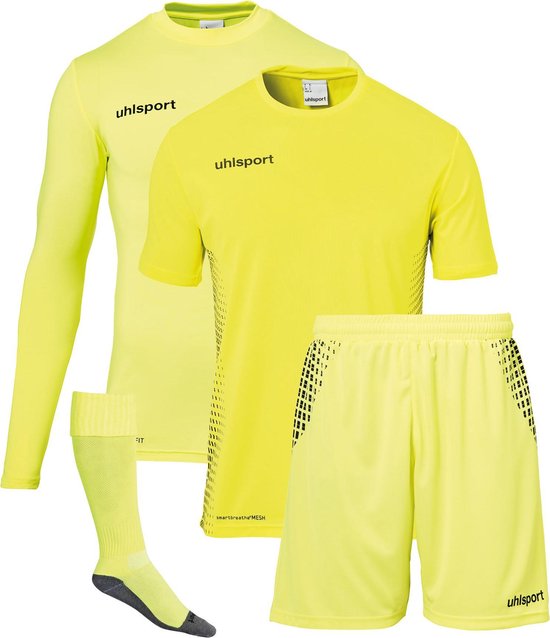 Foto: Uhlsport score goalkeeper set sportshirt performance maat xxl mannen neon geel zwart