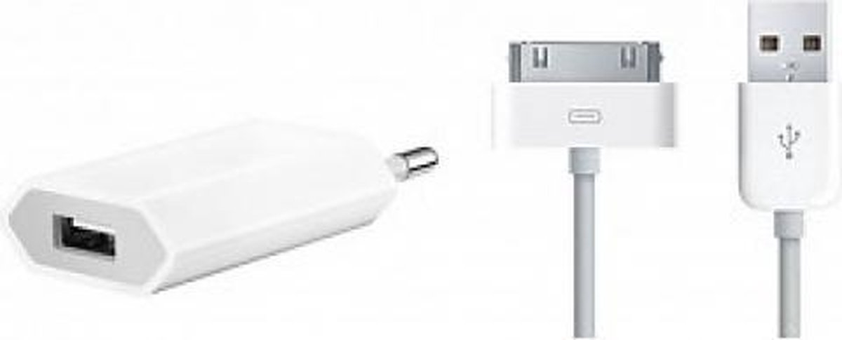 helder Klein binnenvallen Oplader / Thuislader Voor Apple iPhone 4 / 4S / iPad 1 / 2 / 3 en iPod USB  Lader en... | bol.com
