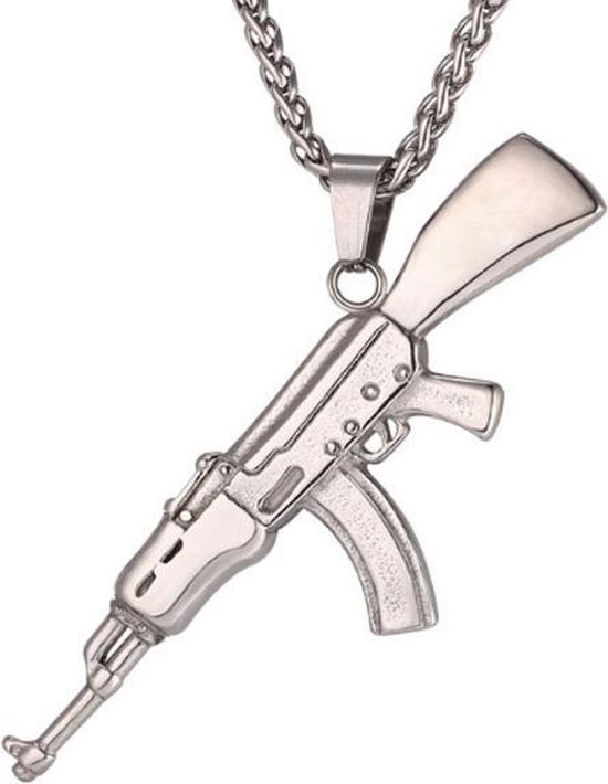 Pendentif chaîne Mendes AK47 Argent