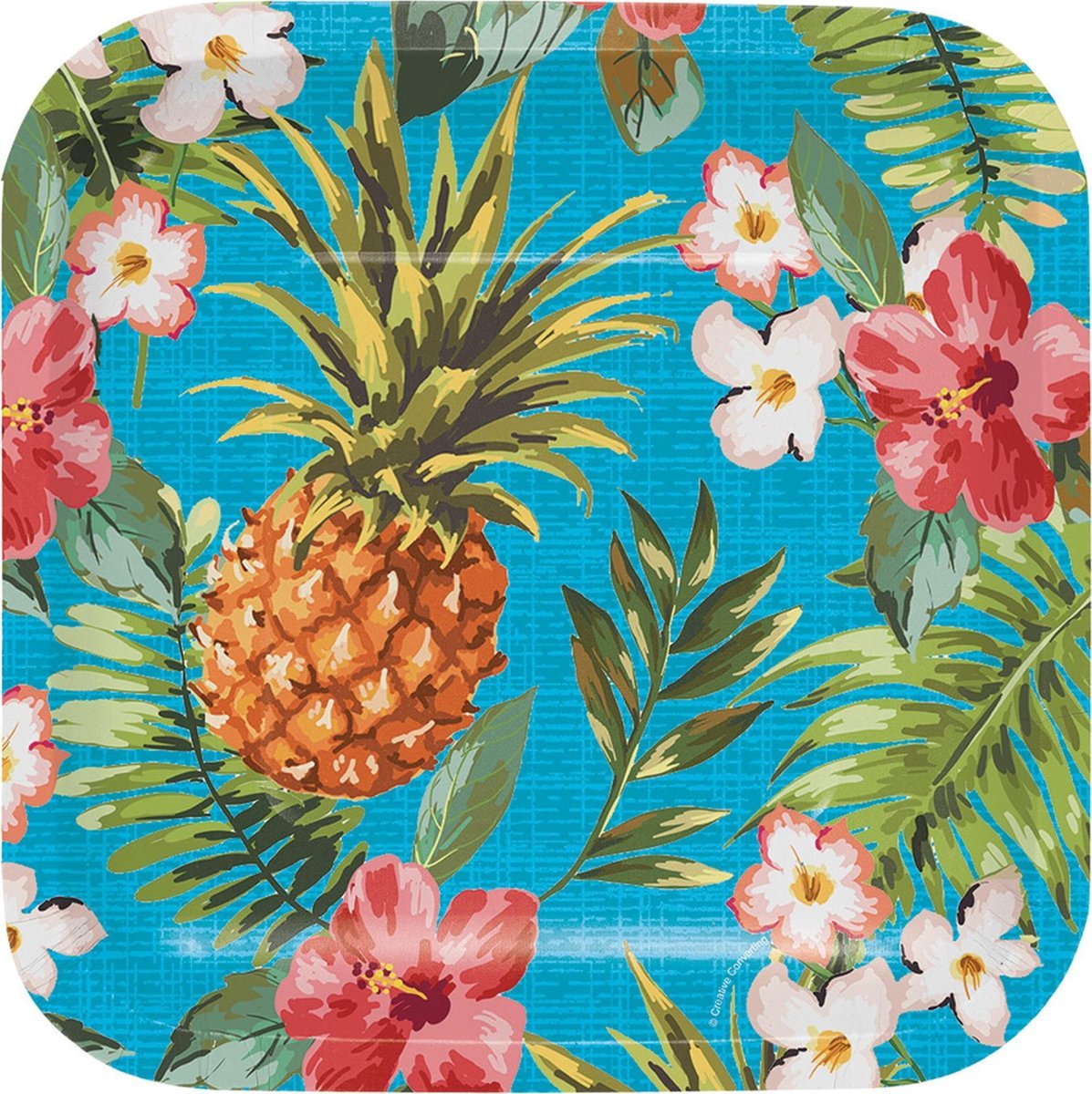 CREATIVE PARTY - 8 kleine Tropics borden 17 cm - Decoratie > Borden