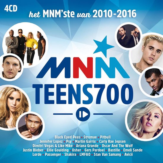 4CD het MNM'ste van 2010-2016 TEENS700 met artiesten zoals Justin Bieber, Shakira en Avicii.