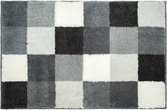 Badmat Retro Geruite Print Badmat Set 3 Stuks Badmatten Antislip Waterabsorberende U-Vorm Toilet Mat Tapijt Machine Wasbare Badkamer Mat voor Badkamer, Slaapkamer, Keuken 50x80cm